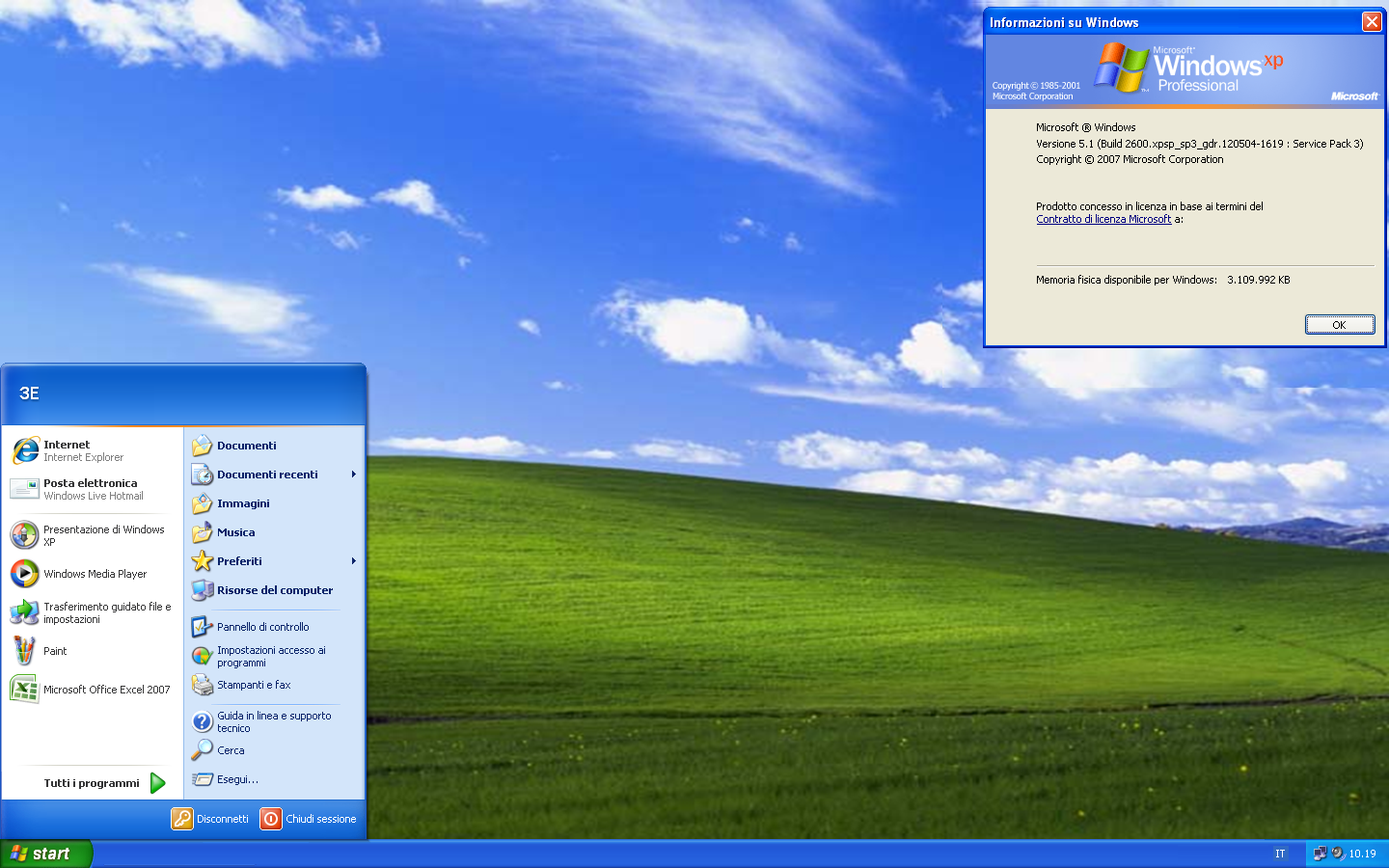 Schermata Windows XP